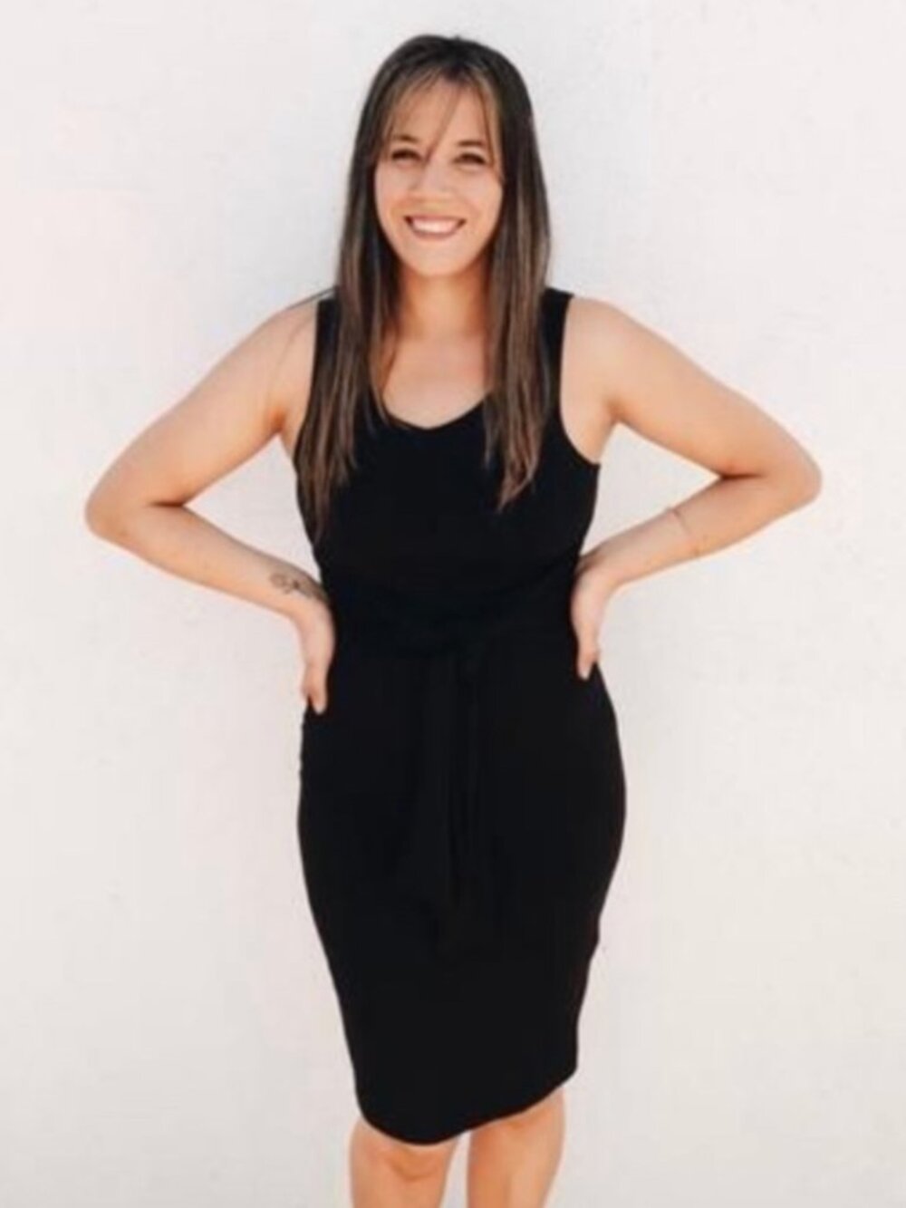 Carly Jean Black Holly Tie Front Midi Dress
